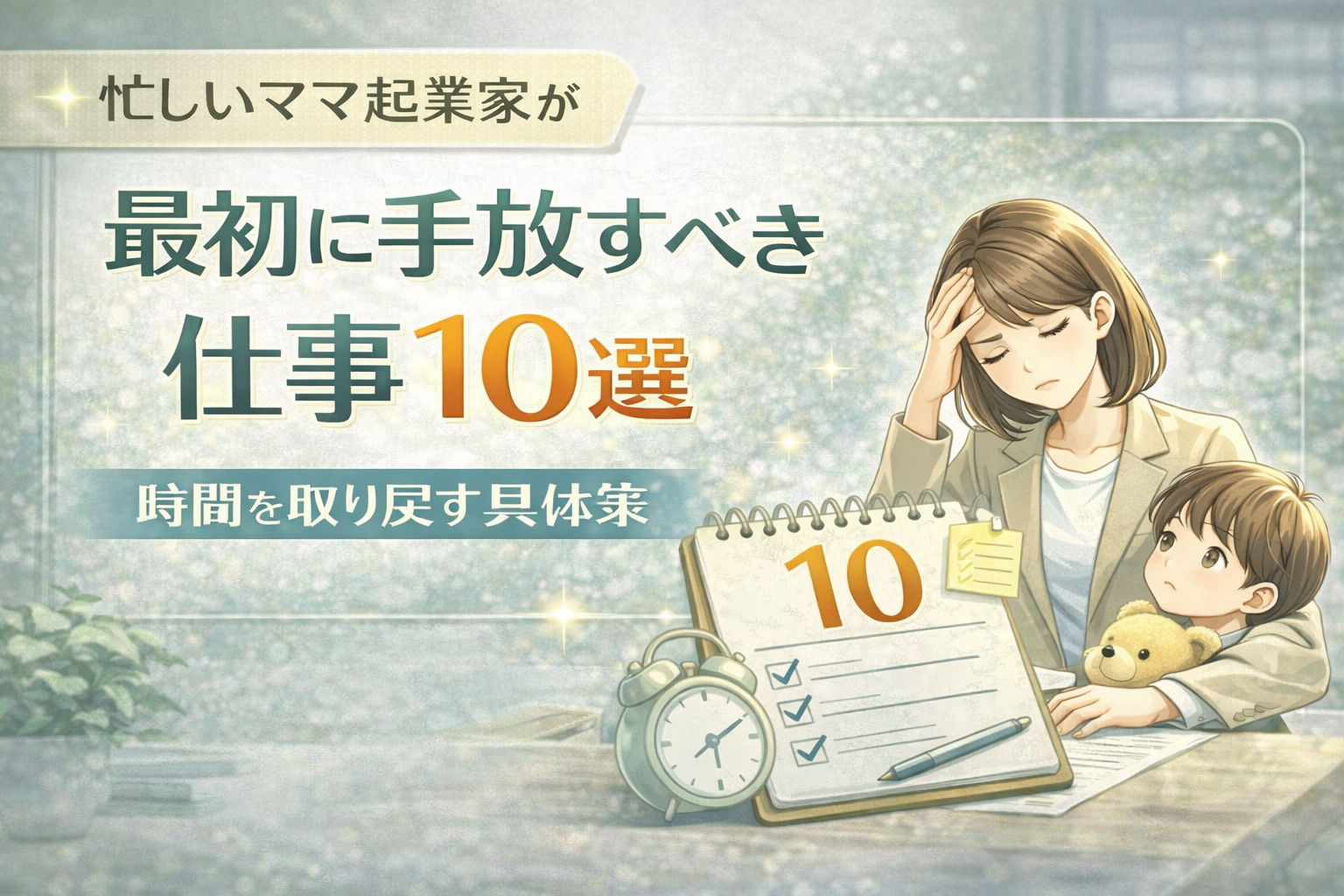 忙しいママ起業家が最初に手放すべき仕事10選｜時間を取り戻す具体策